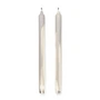 Ferm Living - Dryp Stick candles, warm grey / white (set of 2)