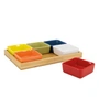 Remember - Bowl set with wooden tray, colorful (7 pcs.)