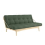 Karup Design - Folk Sofa bed 130 cm, pine clear lacquered / olive green (756)