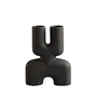 101 Copenhagen - Cobra Vase Double Mini , coffee / dark brown