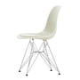 Vitra - Eames Plastic Side Chair DSR with seat cushion, chrome / pebble (felt glides basic dark)