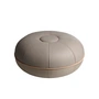 Fritz Hansen - Pouf by Cecilie Manz, Ø 50 cm, leather light grey