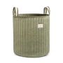 Nobodinoz - Savanna Storage basket, Ø 35 x H 40 cm, olive green