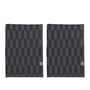 Mette Ditmer - Geo Guest towel 35 x 55 cm, anthracite (set of 2)