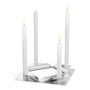 höfats - Square Candle Candleholder, silver (set of 4)