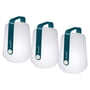 Fermob - Balad Rechargeable LED light, H 12 cm, set of 3, acapulco blue