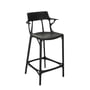 Kartell - AI Bar stool recycled, SH 65 cm, black