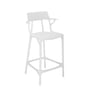 Kartell - AI Bar stool recycled, SH 65 cm, white