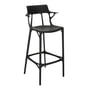 Kartell - AI Bar stool recycled, SH 75 cm, black