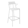 Kartell - AI Bar stool recycled, SH 75 cm, white