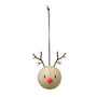 Hoptimist - Reindeer Ornament, brown (set of 2)