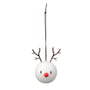 Hoptimist - Reindeer Ornament, white (set of 2)