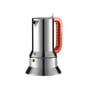 Alessi - 9090 manico forato Espresso maker induction 30 cl, orange / stainless steel