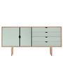 Andersen Furniture - S6 Sideboard, oak soaped / fronts ocean grey