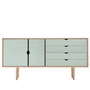 Andersen Furniture - S6 Sideboard, oak soaped / fronts ocean grey