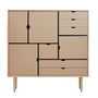 Andersen Furniture - S3 Chest of drawers, soaped oak / fronts kashmir