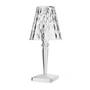 Kartell - Big Battery Rechargeable table lamp H 37.3 cm, crystal clear