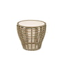 Cane-line - Basket Outdoor Side table, Ø 50 cm, natural / white