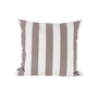 Jan Kurtz - Somnia Outdoor cushion, 48 x 48 cm, stripe white / taupe