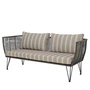 Bloomingville - Mundo Sofa with cushion, green / white beige striped