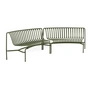 HAY - Palissade Park Dining Bench , In / In (set of 2), olive