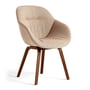 Hay - AAC 123 Soft Chair, walnut lacquered / Linen Grid, dark beige