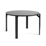 Hay - Rey dining table, Ø 128.5 cm, deep black / laminate vulcano