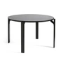 HAY - Rey dining table, Ø 128.5 cm, deep black / laminate vulcano