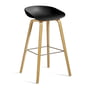 Hay - About A Stool AAS 32 H 75 cm, oak lacquered / stainless steel / black 2. 0