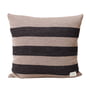 Form & Refine - Aymara Cushion, 52 x 52 cm, Ribbon, light brown / dark gray