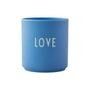 Design Letters - AJ Favourite Porcelain mug, Love / sky blue