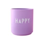 Design Letters - AJ Favourite Porcelain mug, Happy / dark pink