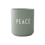 Design Letters - AJ Favourite porcelain mug, Peace / green