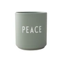 Design Letters - AJ Favourite Porcelain mug, Peace / green
