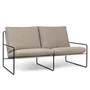 Ferm Living - Desert Dolce Outdoor 2-seater sofa - Black / dark sand