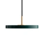 Umage - Asteria Micro LED pendant light V2, brass / forest green