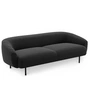 Northern - Plis 3-seater sofa, black / dark gray (Kvadrat Brusvik 08)