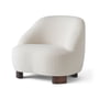 & Tradition - Margas LC1 Lounge Chair, walnut / ivory (Karakorum 001)