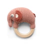Sebra - Crochet rattle elephant, blossom pink