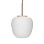 Hübsch Interior - Glass pendant light Ø 25 cm, height 36 cm, white / brass