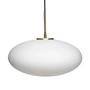 Hübsch Interior - Glass pendant lamp Ø 40 cm, height 36 cm, white / brass