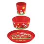 Koziol - Connect Children's tableware set Farm, organic red (set of 3)