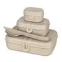Koziol - Pascal Ready Lunchbox Set with Klikk Cutlery, nature desert sand