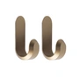 Normann Copenhagen - Curve Wall hook mini, matt gold (set of 2)
