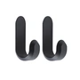 Normann Copenhagen - Curve Wall hook mini, matt black (set of 2)