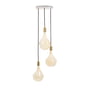 Tala - Brass Triple Pendant light set, including 3 x Voronoi II LED bulb E27, white / brass