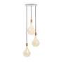 Tala - Brass Triple Pendant light set, including 3 x Voronoi II LED bulb E27, white / brass