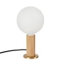 Tala - Oak Knuckle Table lamp, oak / brass including Sphere IV LED bulb E27 8W, Ø 15 cm, white matt