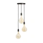 Tala - Graphite Triple Pendant light set, including 3 x Voronoi II LED bulb E27, black / anodized aluminum