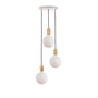 Tala - Oak Triple pendant light set, including 3 x Sphere IV LED bulb E27, white / brass